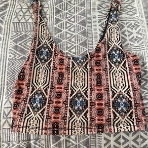 Forever 21 Geometric Pattern Crop Top